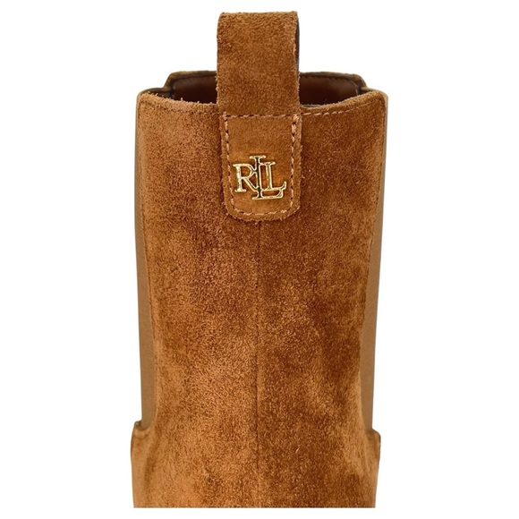 Lauren Ralph Lauren Marianna Tan Suede Leather Womens Ankle Boots Size 5.5M - Picture 8 of 13